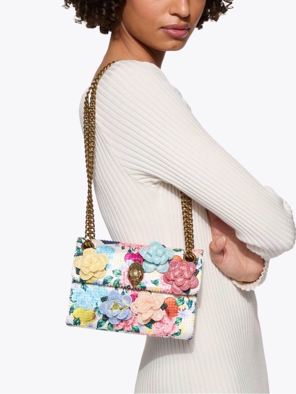 Kurt Geiger Mini Kensington Flower bag with dust bag - Picture 15 of 17